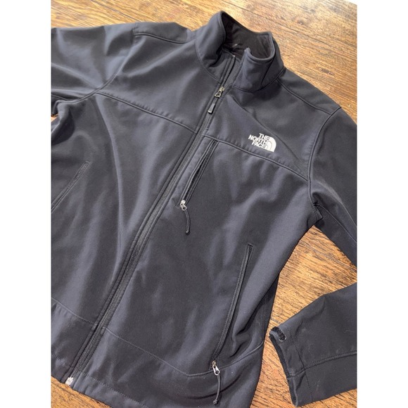 North Face Apex Bionic Jacket Mens Large Black TNF Soft Shell - Picture 2 of 8